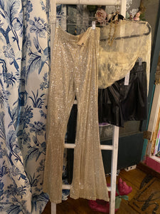 Sequin flare pants