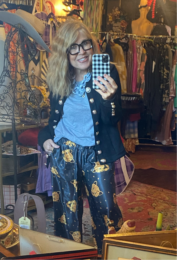 Leopard Wide leg pants