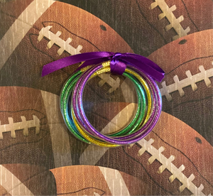 Purple Green and Gold bangles