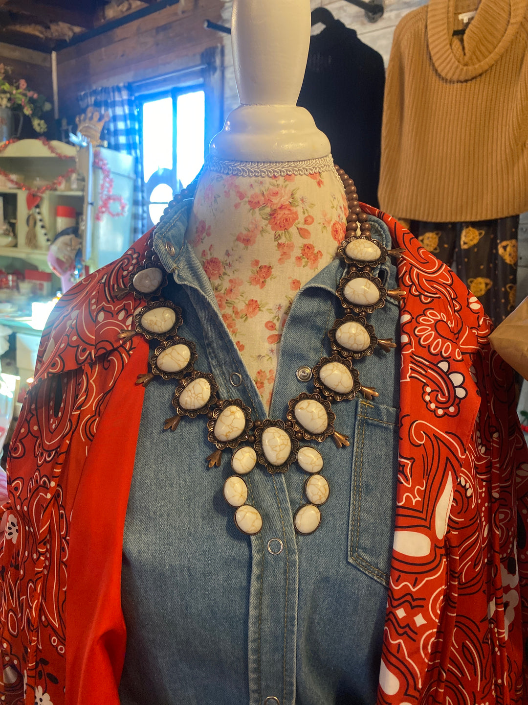 Giant Squash Blossom necklace