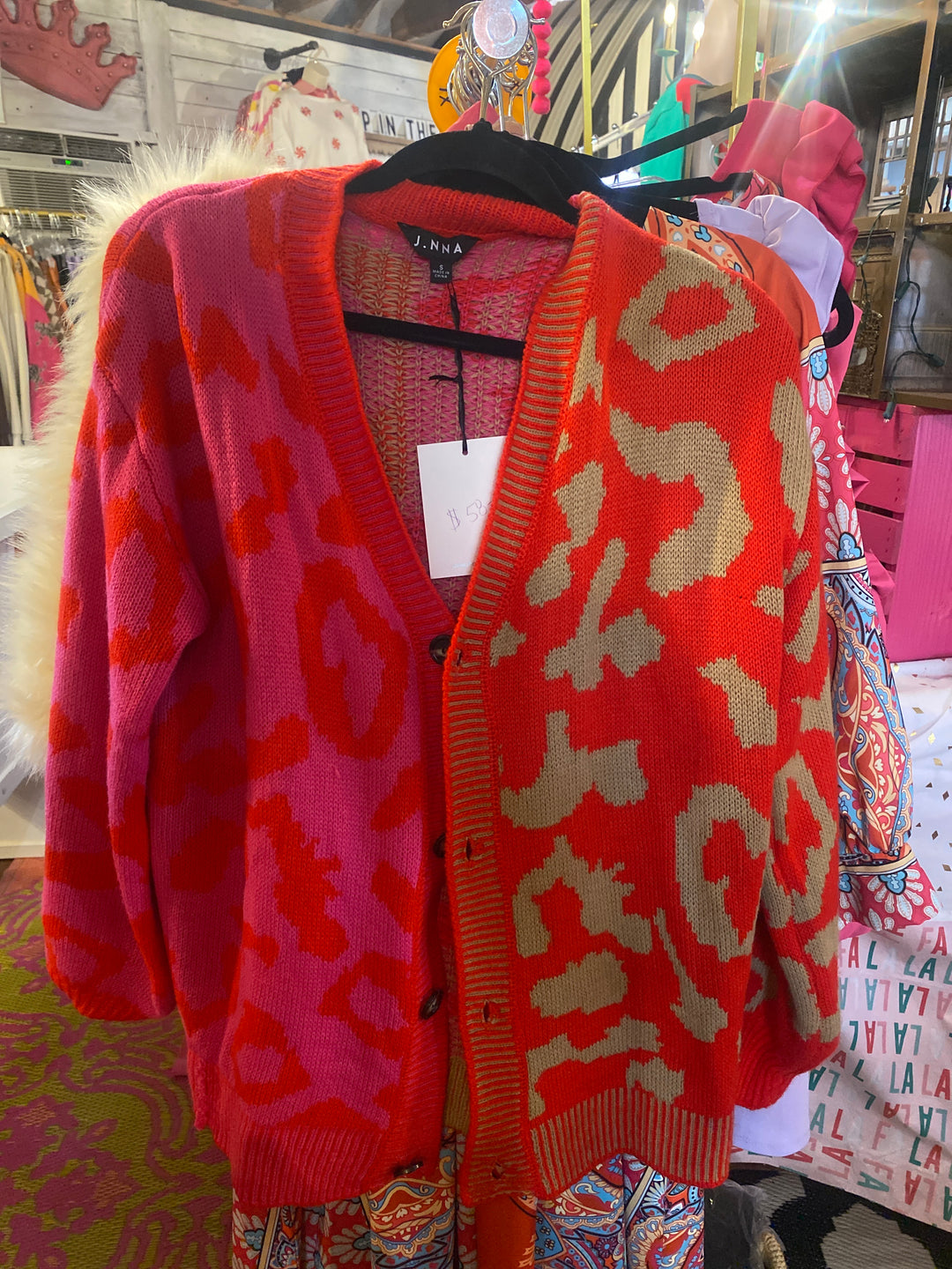 Large Scale leopard cardigan