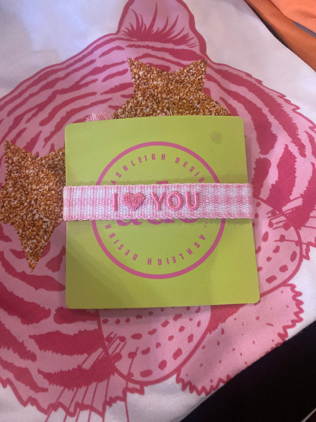 I Love You canvas bracelet