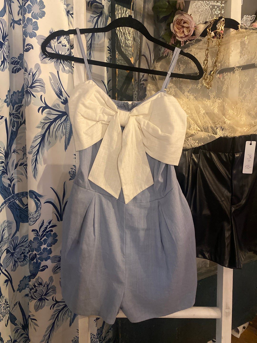 Linen Bow Romper