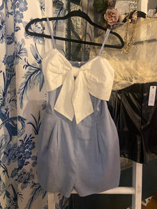 Linen Bow Romper