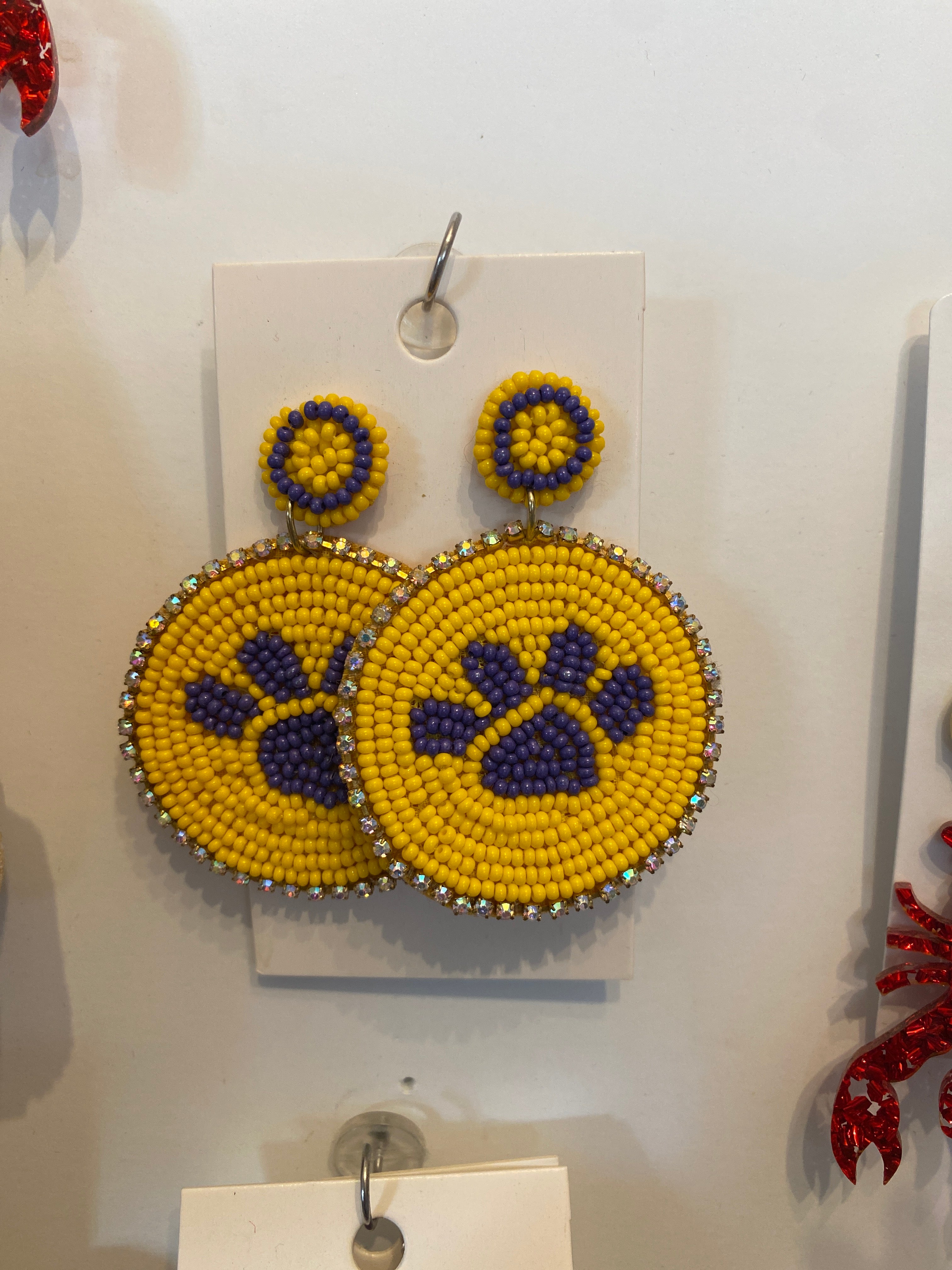 Paw print earring