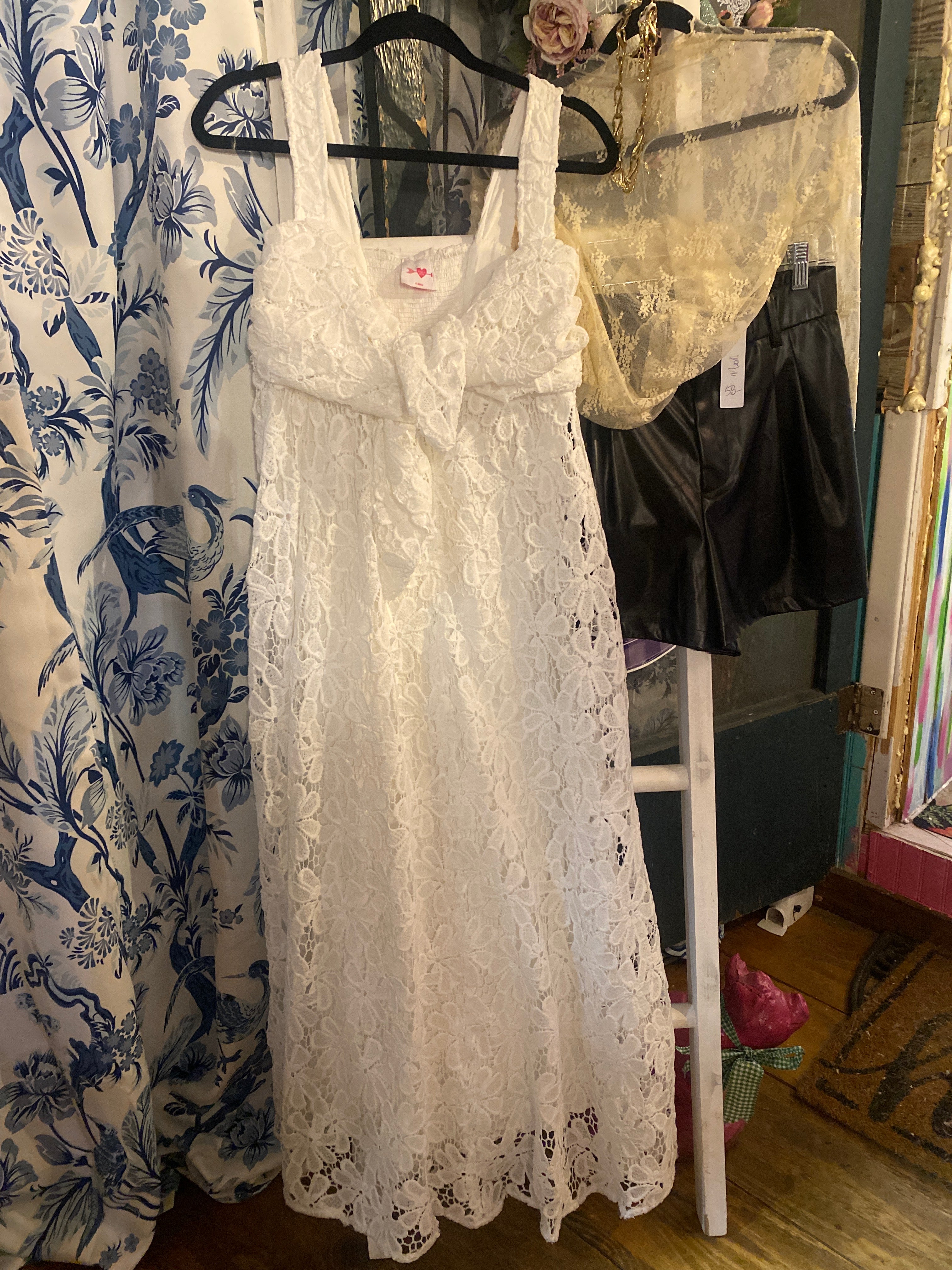 Buddy Love white lace maxi dress