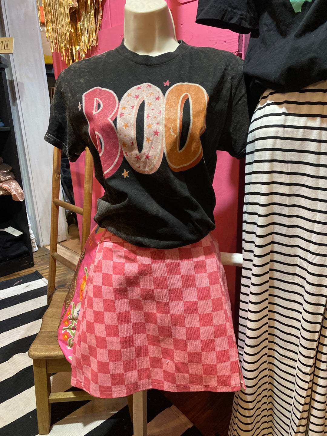 Pink Checkerboard skirt