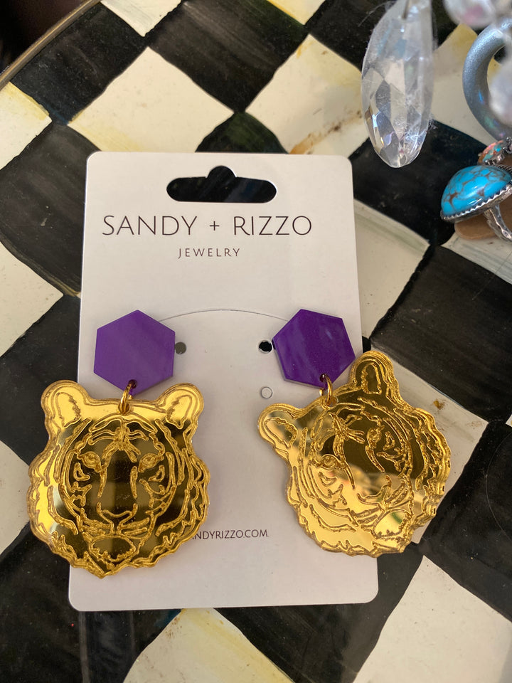 Mascot mirrored earring