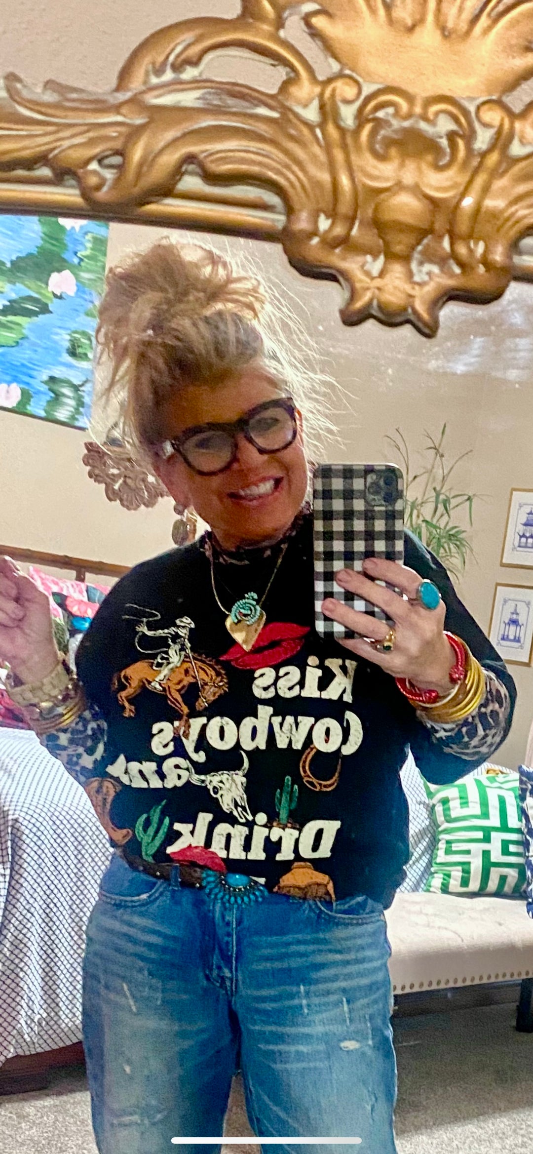 Kiss Cowboys and Drink Tequila tee