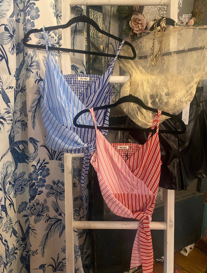 Waist tie top