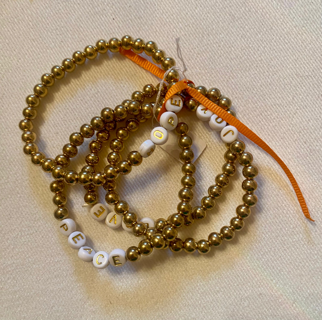 Hope and Joy bracelet stack