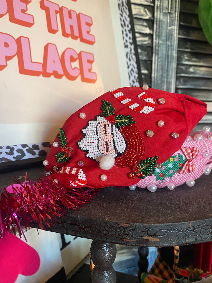 Santa beaded headband
