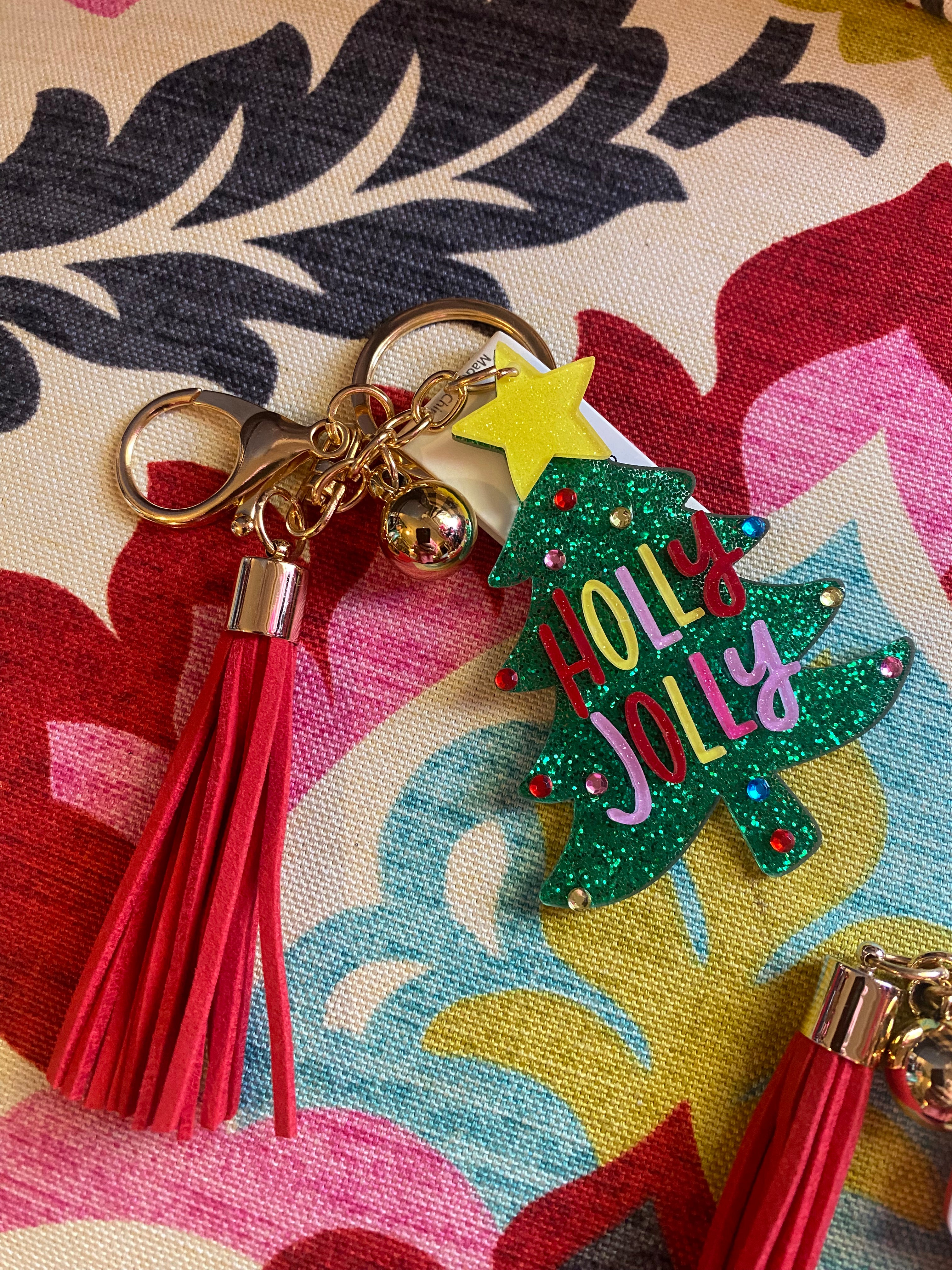 Holly Jolly keychain