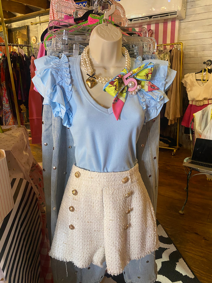 Ruffled Sleeve Bodysuit