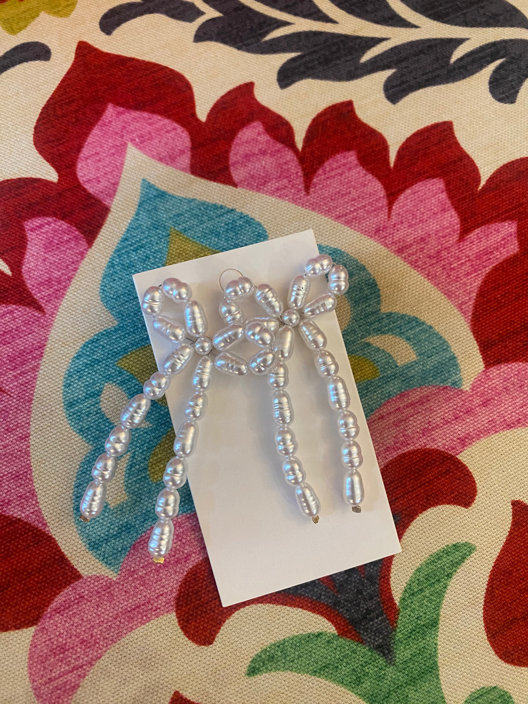 Pearl Bow Earrings