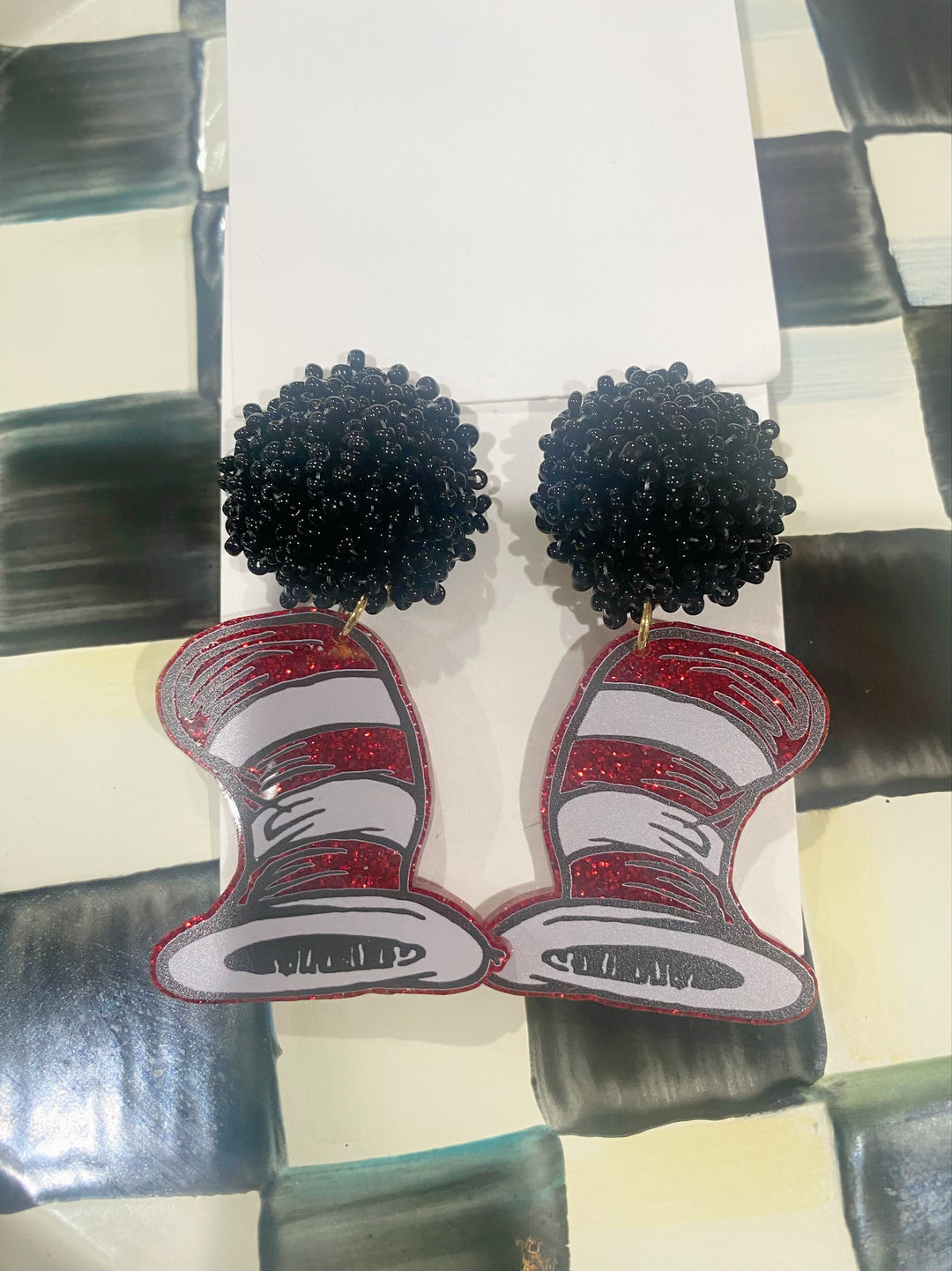Cat in the Hat earrings