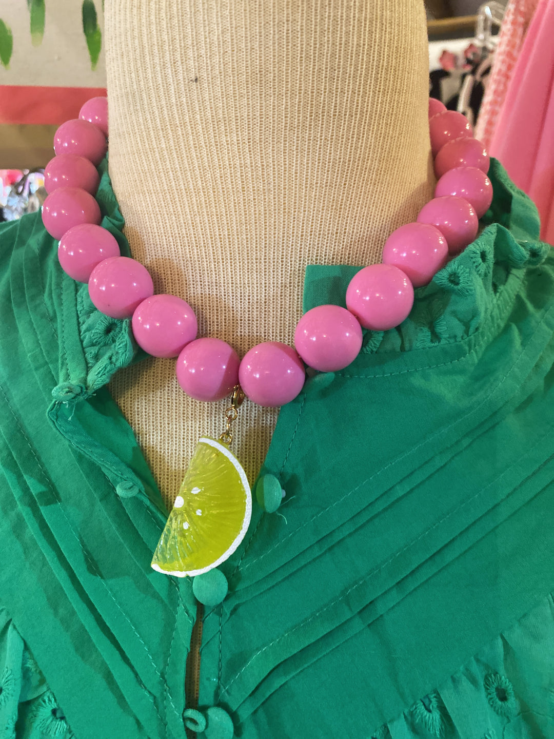 Chunky lemon necklace