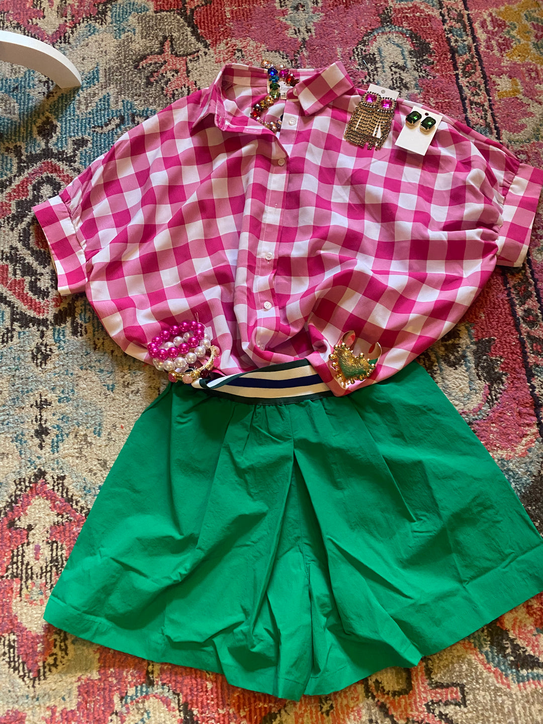 Kelly green shorts