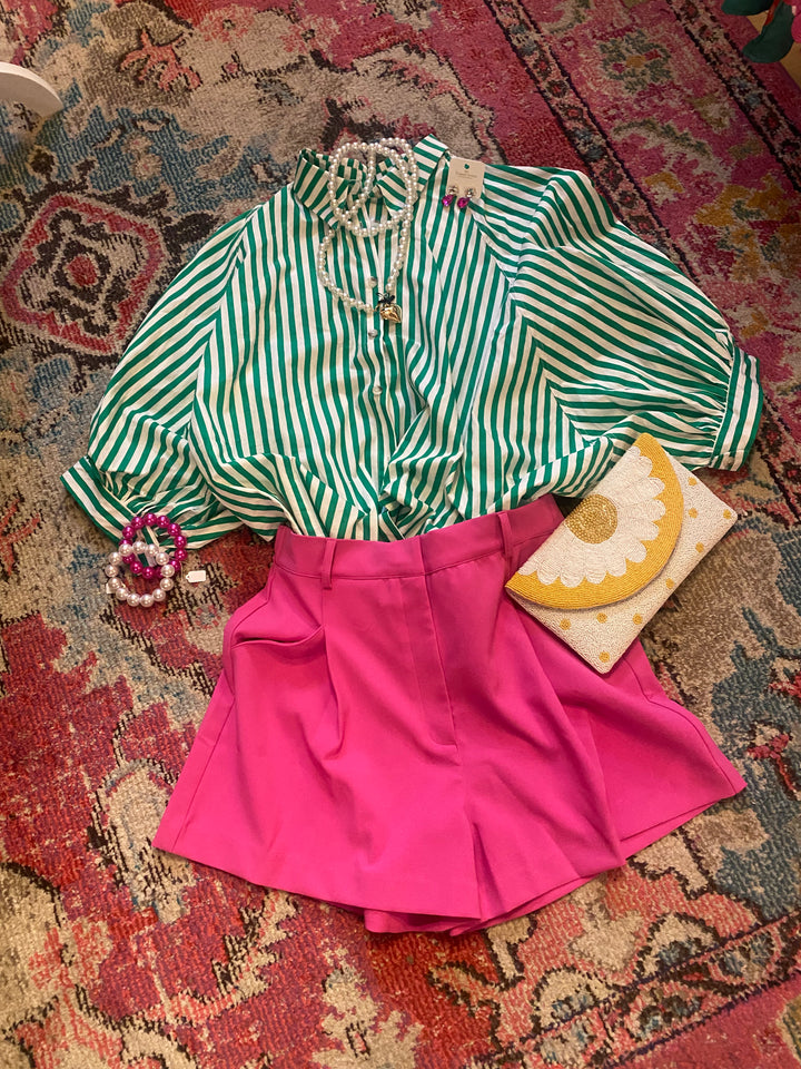 Pleated Shorts