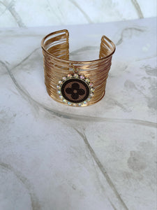 Designer repurposed cuff bracelet