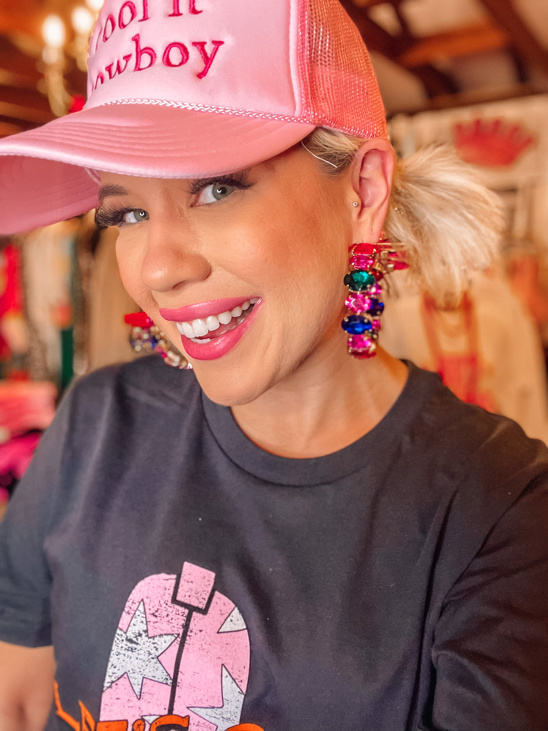 Gems are Life Hoop Earrings