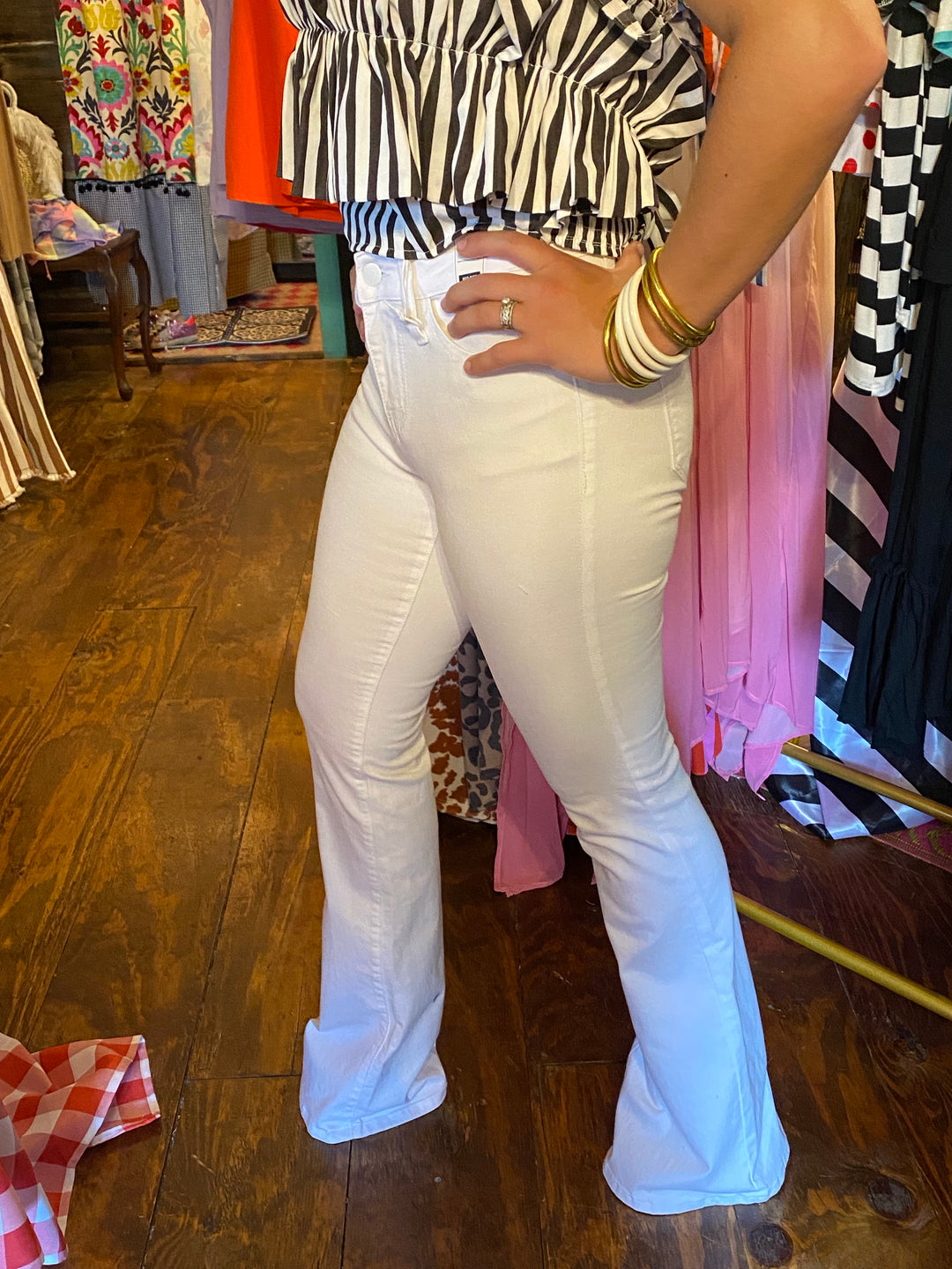 Judy Blue Saturday Night Fever White Flares