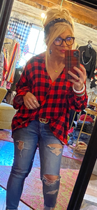 Buffalo plaid top