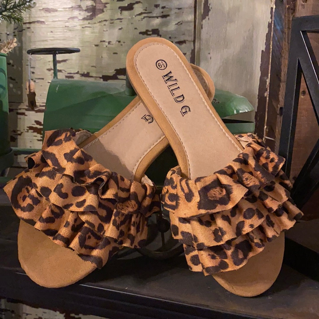 Ruffle your feathers sandal