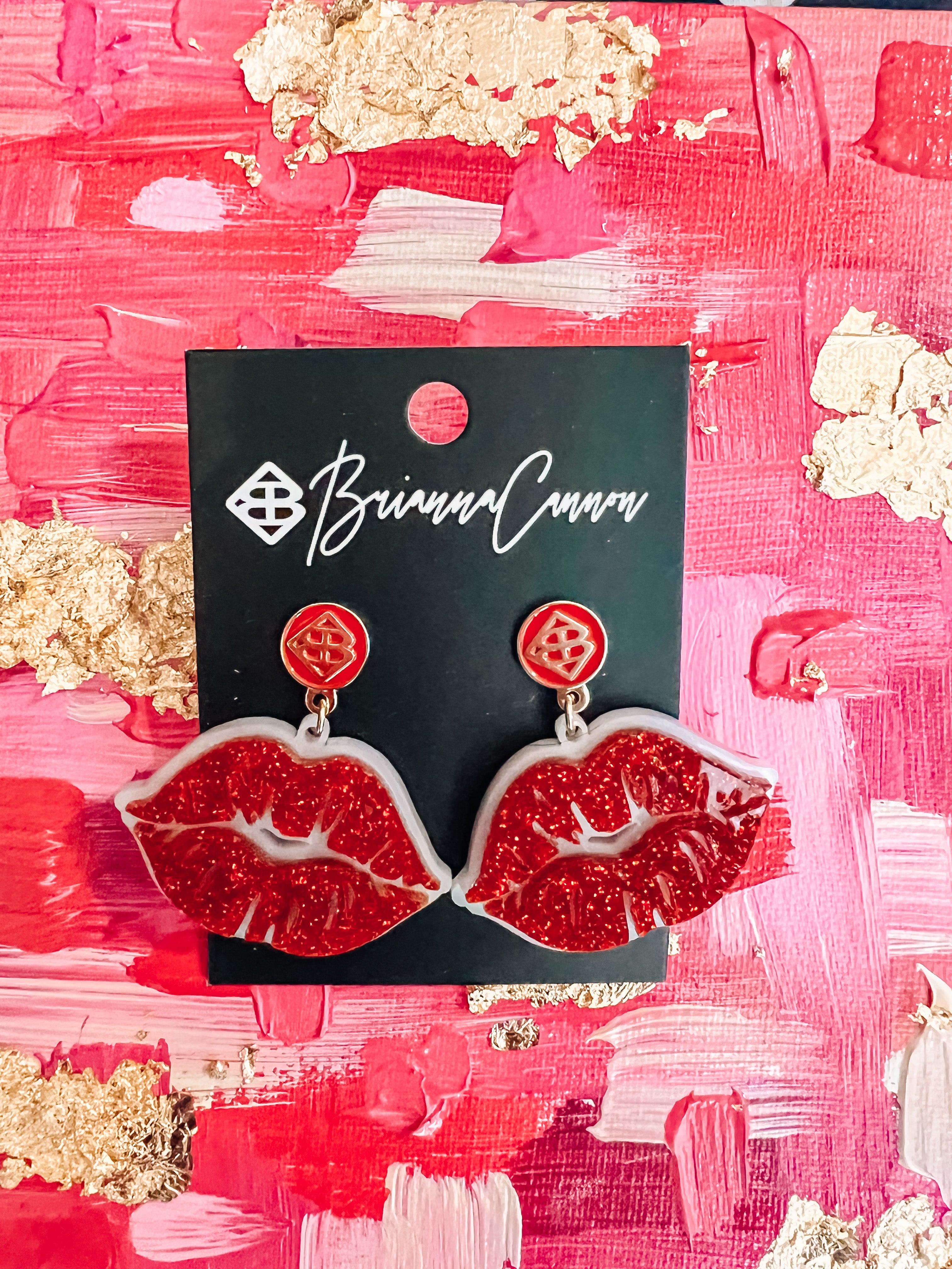 Pucker Up Statement Earrings