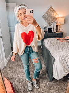 Big heart sweater