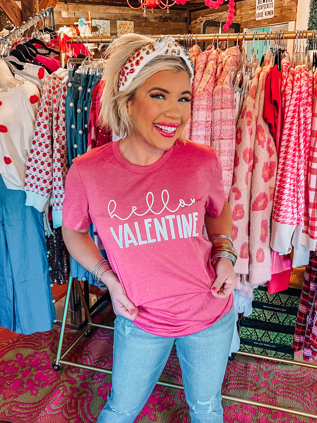 Hello Valentine Graphic Tee