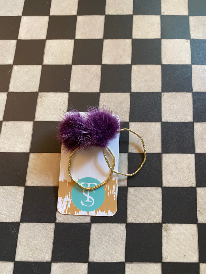 Purple fur ball hoop