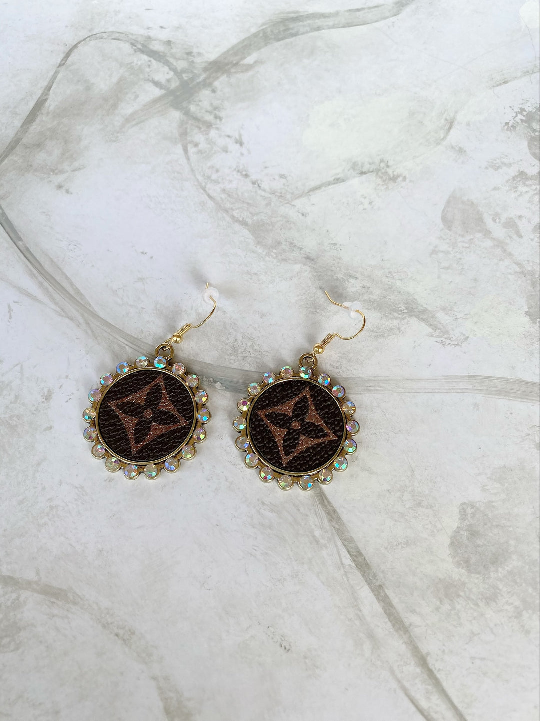 Repurposed canvas earrings