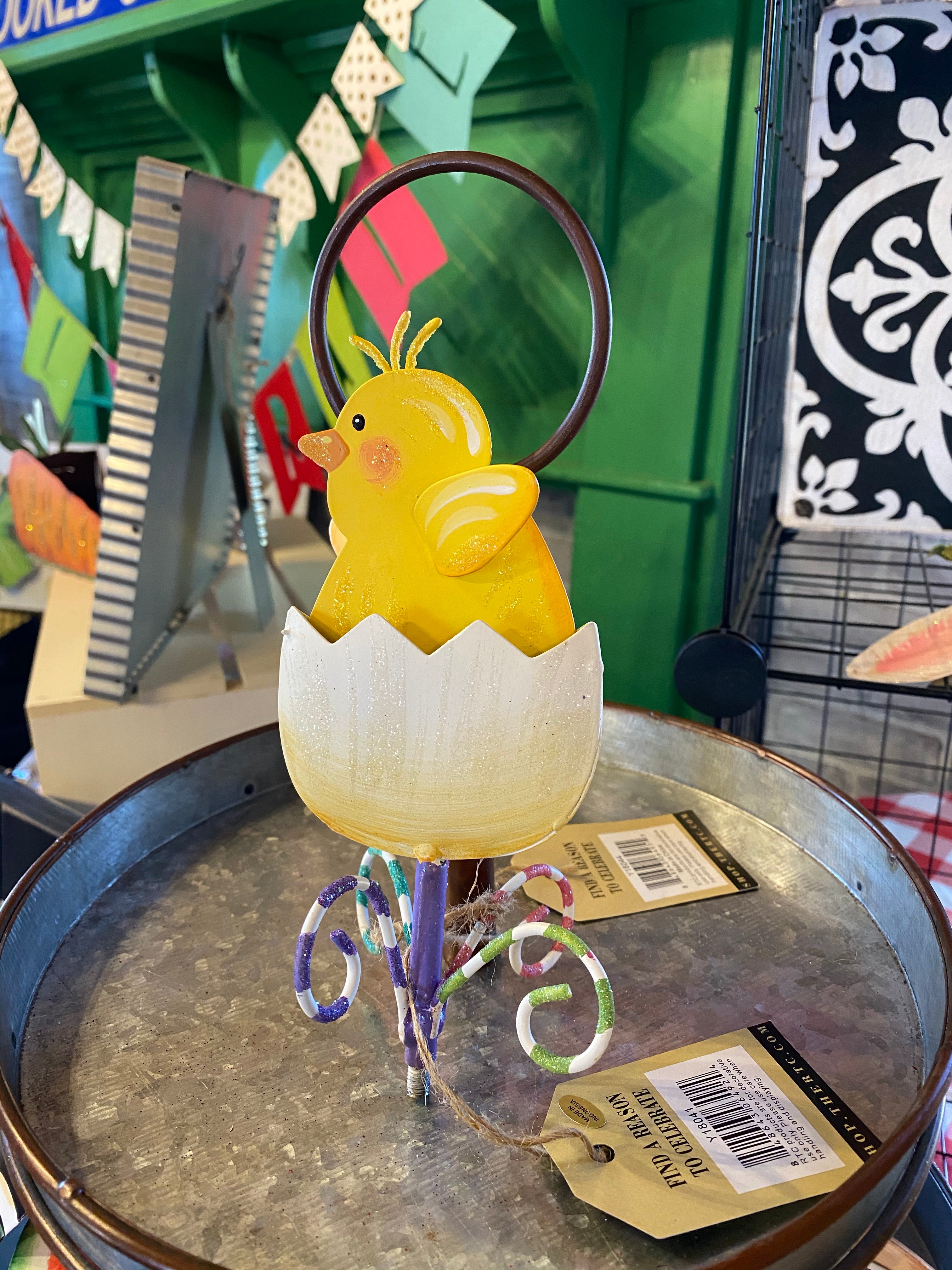 Chick in an egg finial