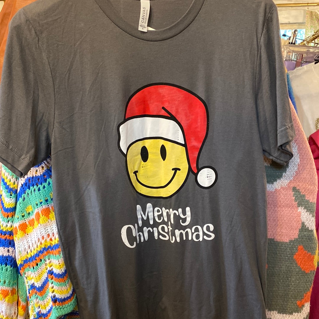 Smiley Santa tee