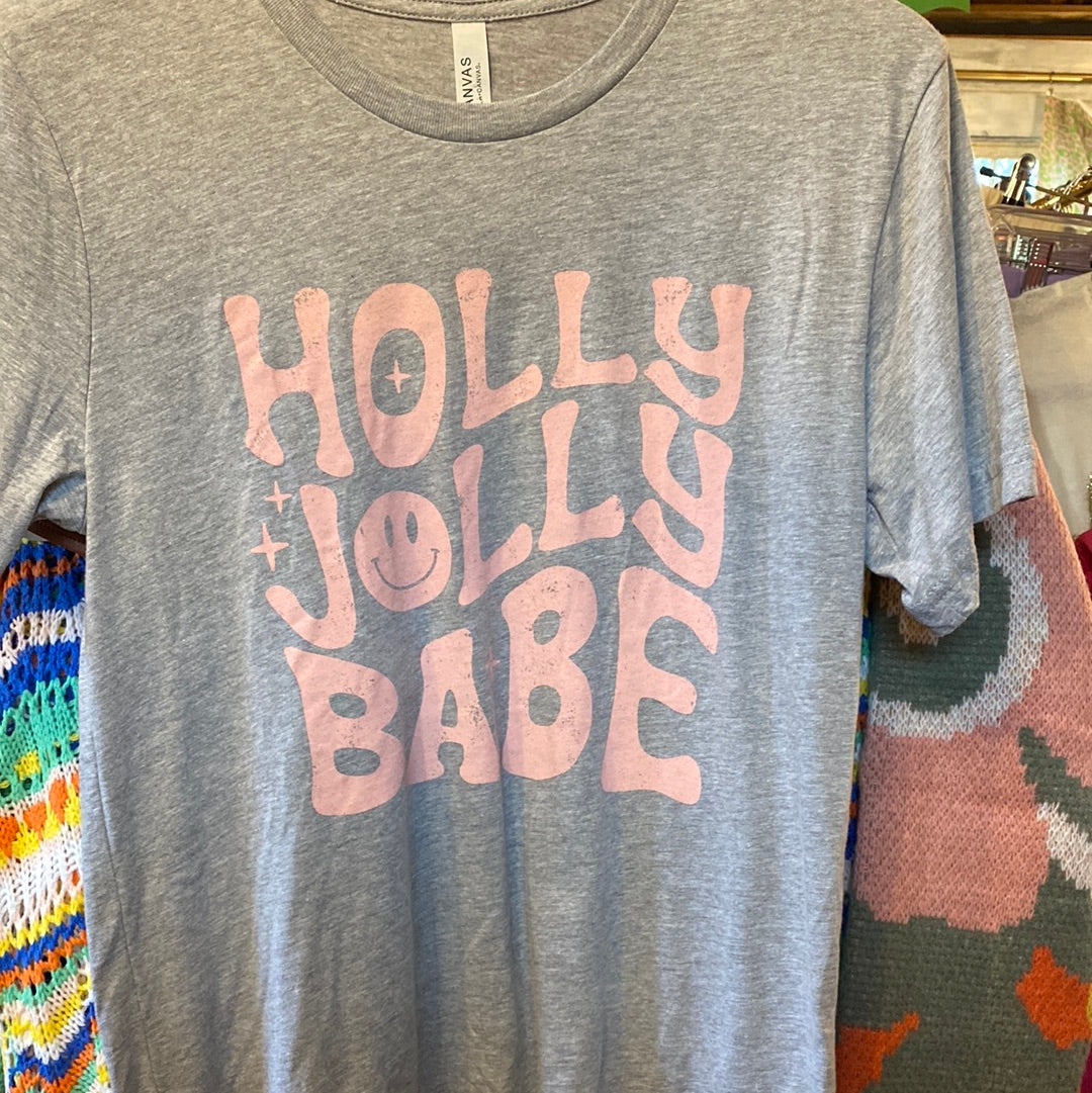 Gray Holly Jolly Babe